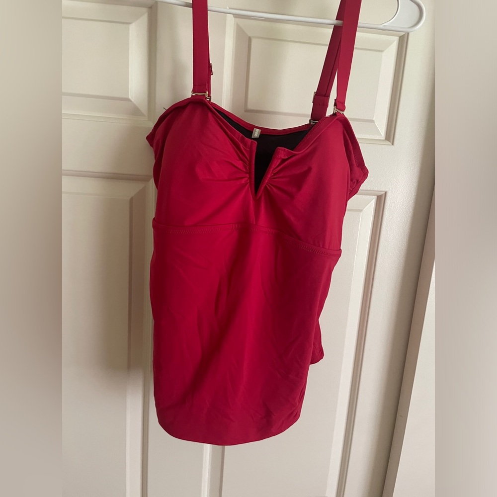 J Crew Red Tankini Top